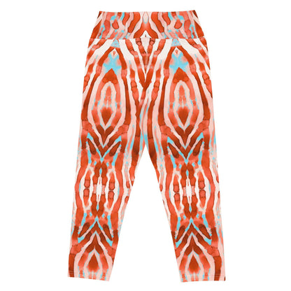 Lionfish Stripes Capri Swim Leggings - Salinity Swimwear
