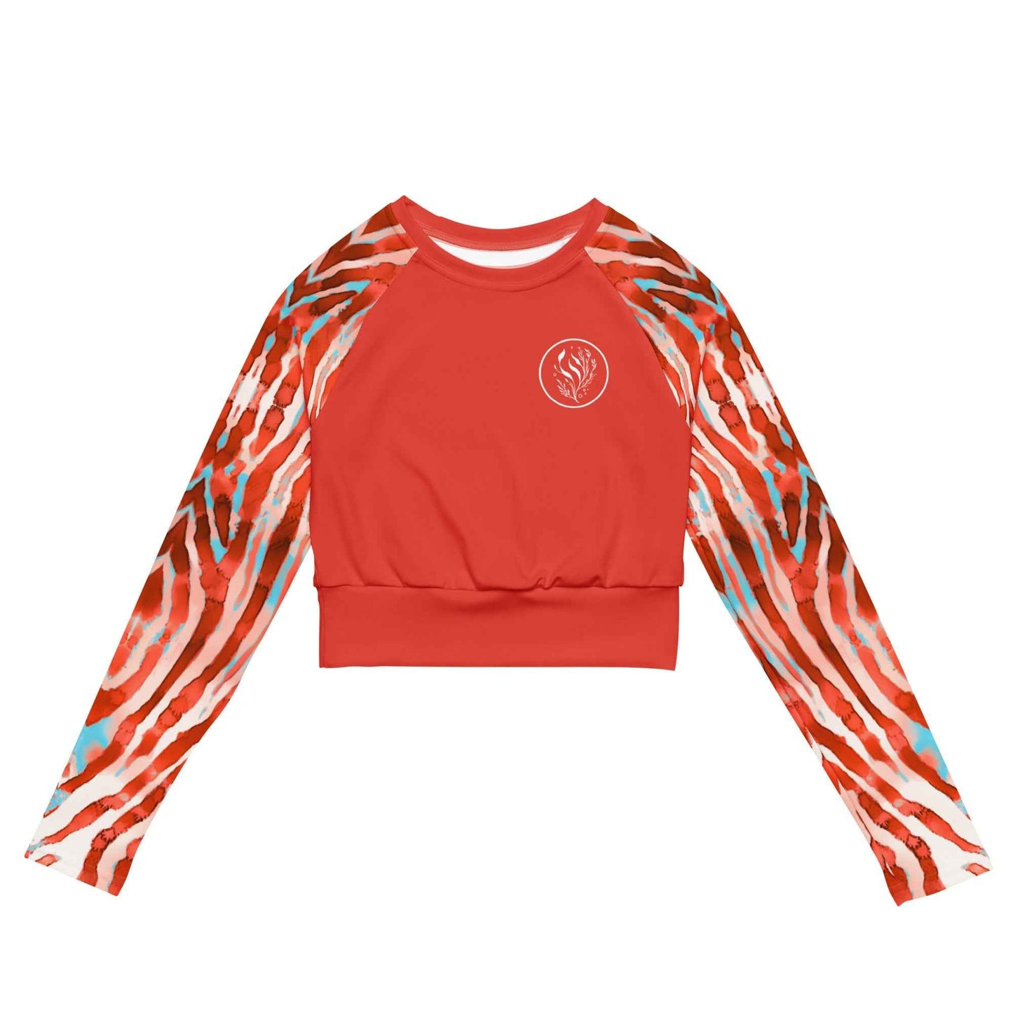 Lionfish Stripes Eco Cropped Rash Guard Solid - 