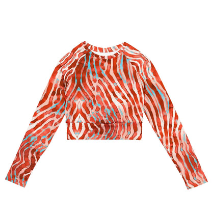 Lionfish Stripes Eco Cropped Rash Guard - Salinity Swimwear