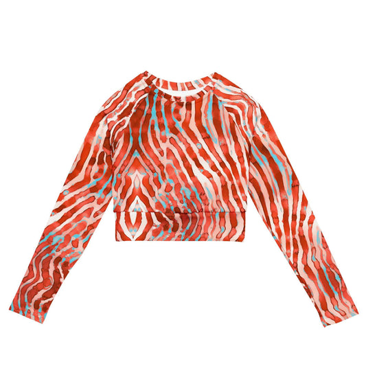 Lionfish Stripes Eco Cropped Rash Guard - 