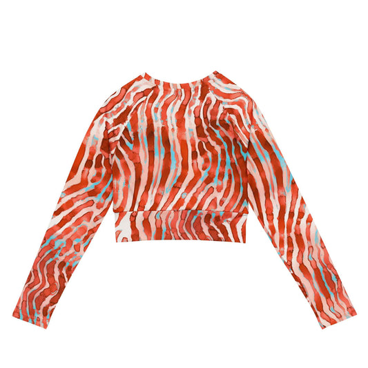 Lionfish Stripes Eco Cropped Rash Guard - 