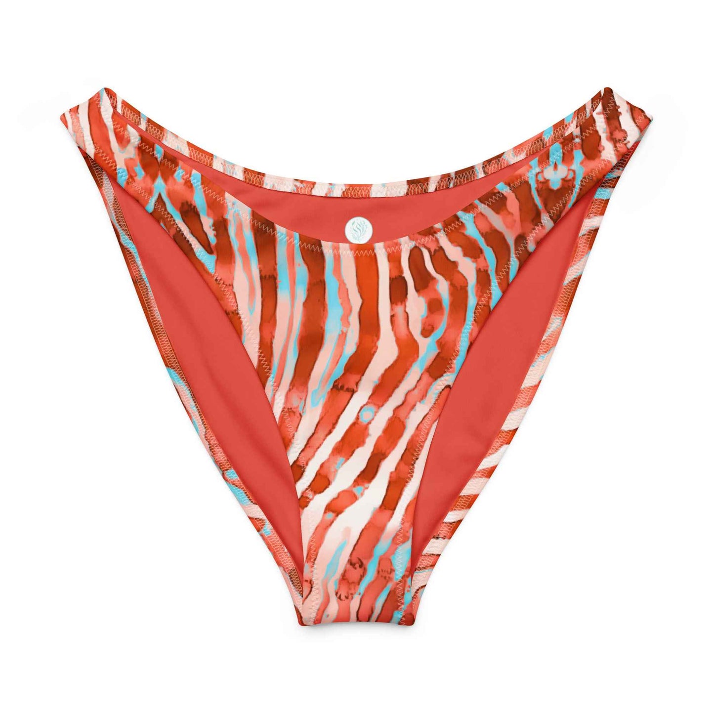 Lionfish Stripes Eco High-Leg Cheeky Bikini Bottom - 