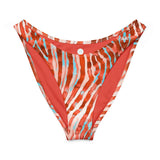 Lionfish Stripes Eco High-Leg Cheeky Bikini Bottom -  - ["fish","lionfish stripes","swim","women"]