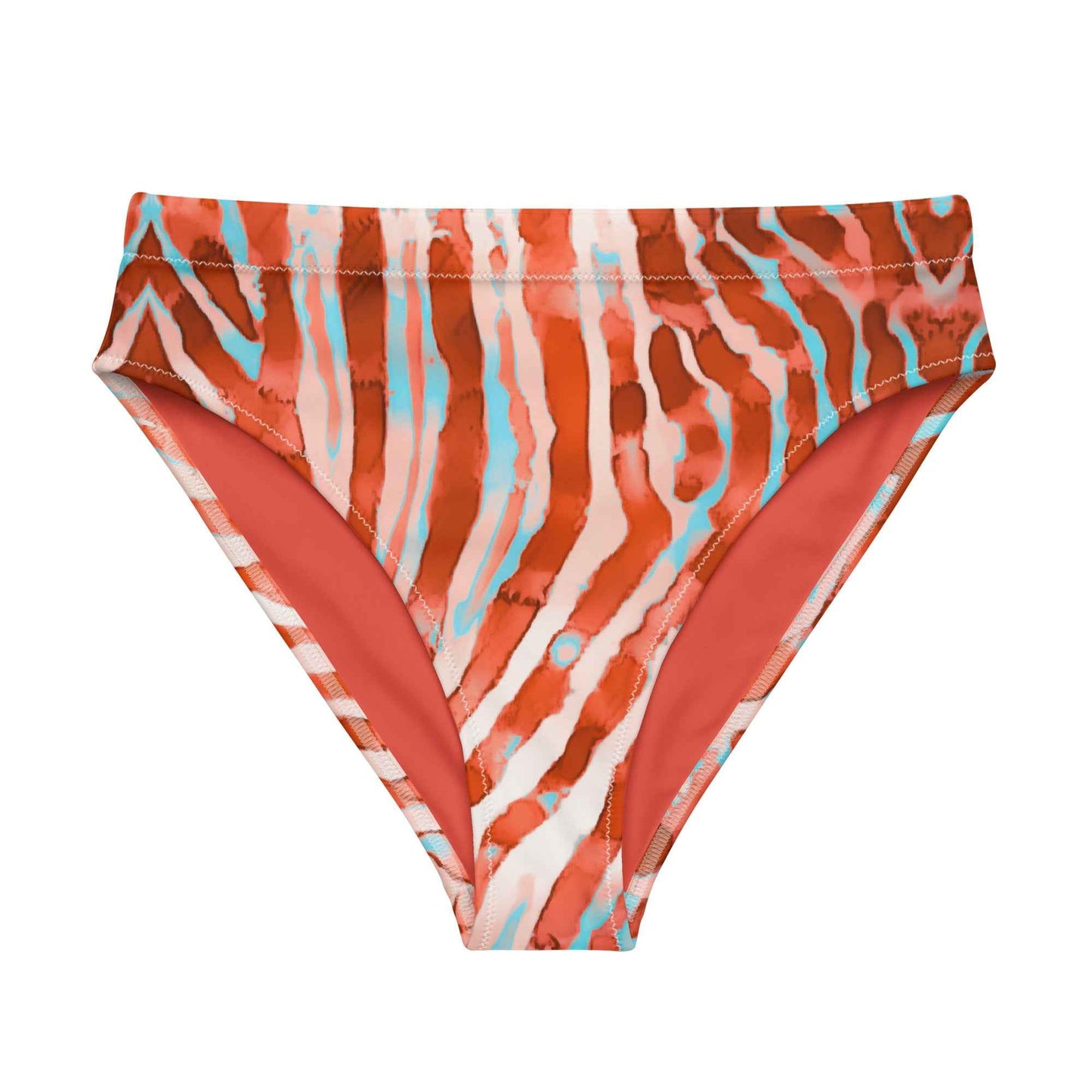 Lionfish Stripes Eco High-Waisted Bikini Bottom - 