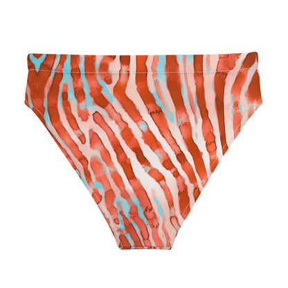 Lionfish Stripes Eco High-Waisted Bikini Bottom - 