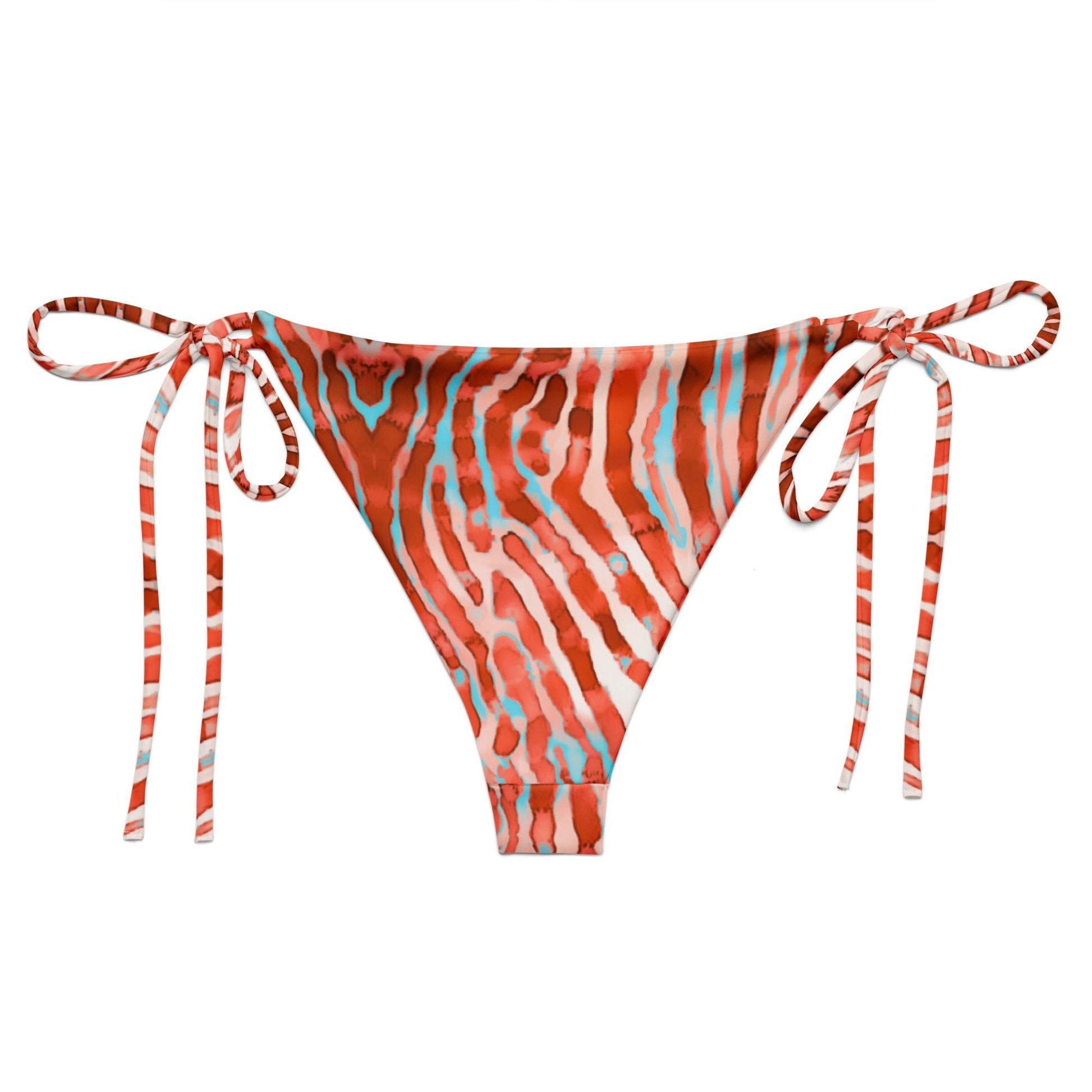 Lionfish Stripes Eco String Bikini Bottom - 