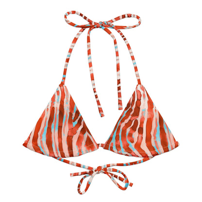 Lionfish Stripes Eco String Bikini Top - 