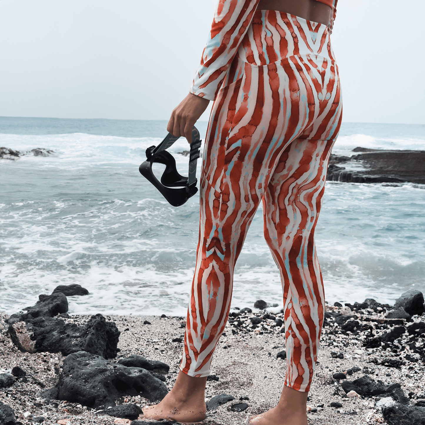Lionfish Stripes Eco Swim Leggings With Pockets - 