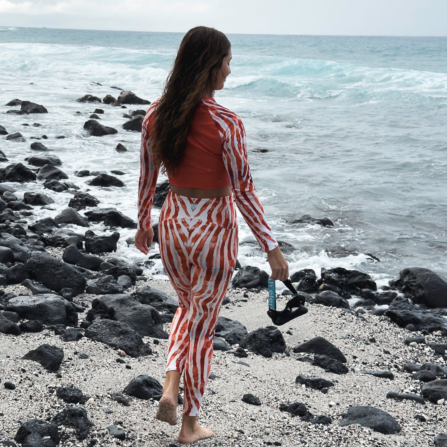 Lionfish Stripes Eco Swim Leggings With Pockets - 