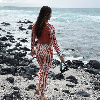 Lionfish Stripes Eco Swim Leggings With Pockets - 