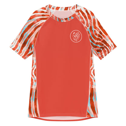 Lionfish Stripes Men’s Short Sleeve Swim Shirt - 