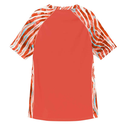 Lionfish Stripes Men’s Short Sleeve Swim Shirt - 