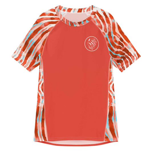 Lionfish Stripes Men’s Short Sleeve Swim Shirt - 