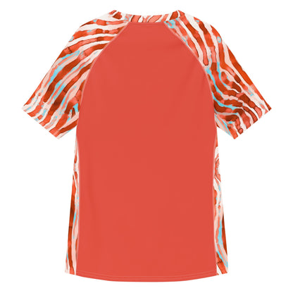 Lionfish Stripes Men’s Short Sleeve Swim Shirt - 