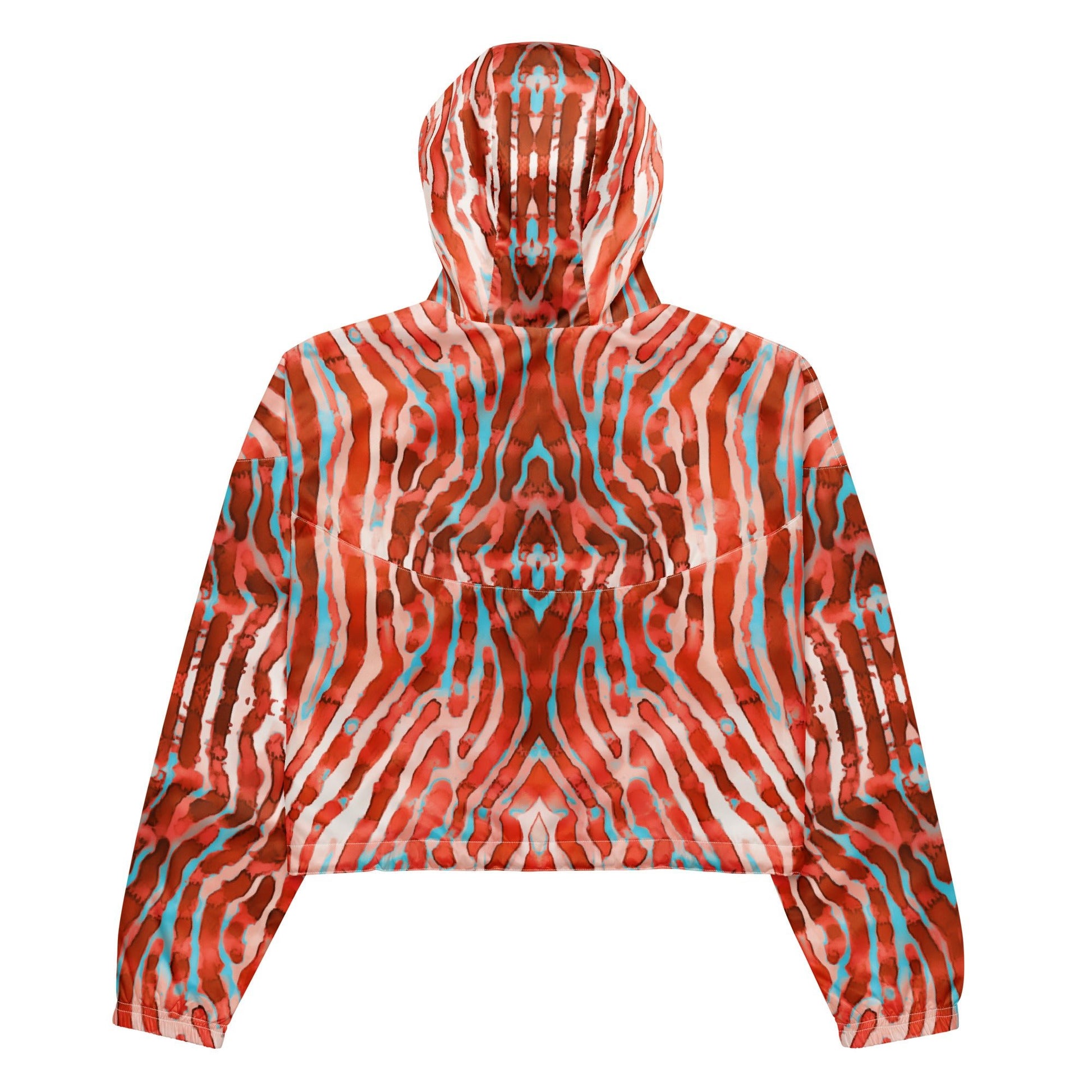 Lionfish Stripes Women’s Cropped Windbreaker - 