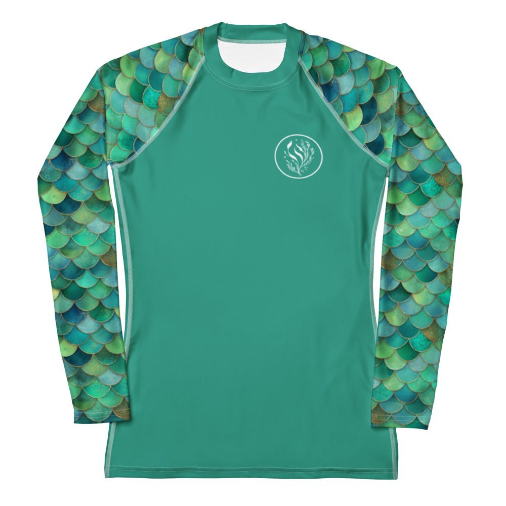 Mermaid Scales Collection Women's Rash Guard Solid - 