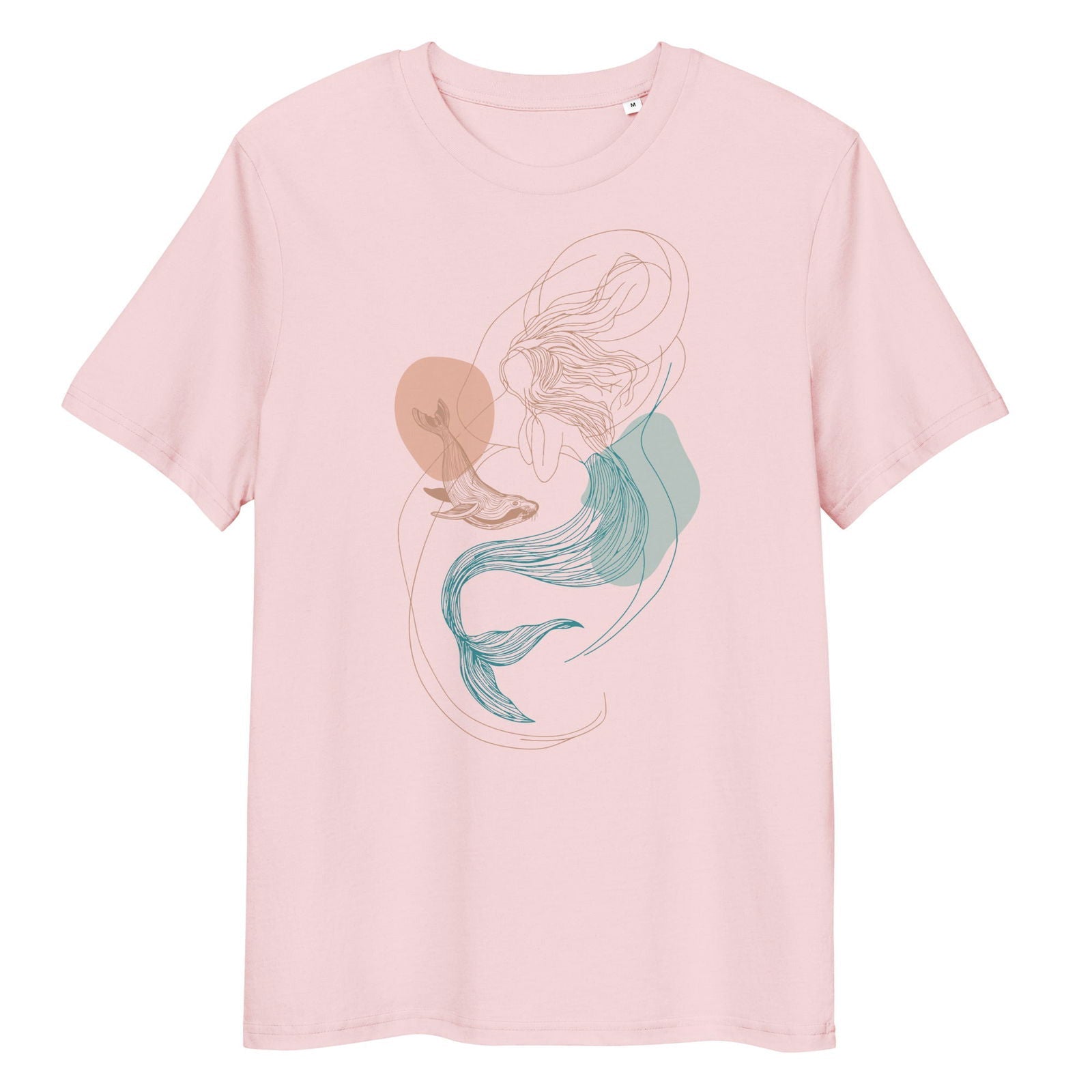 Mermaid’s Playmate Organic Cotton T-Shirt -  - ["mermaid","sea lion","T","women"]