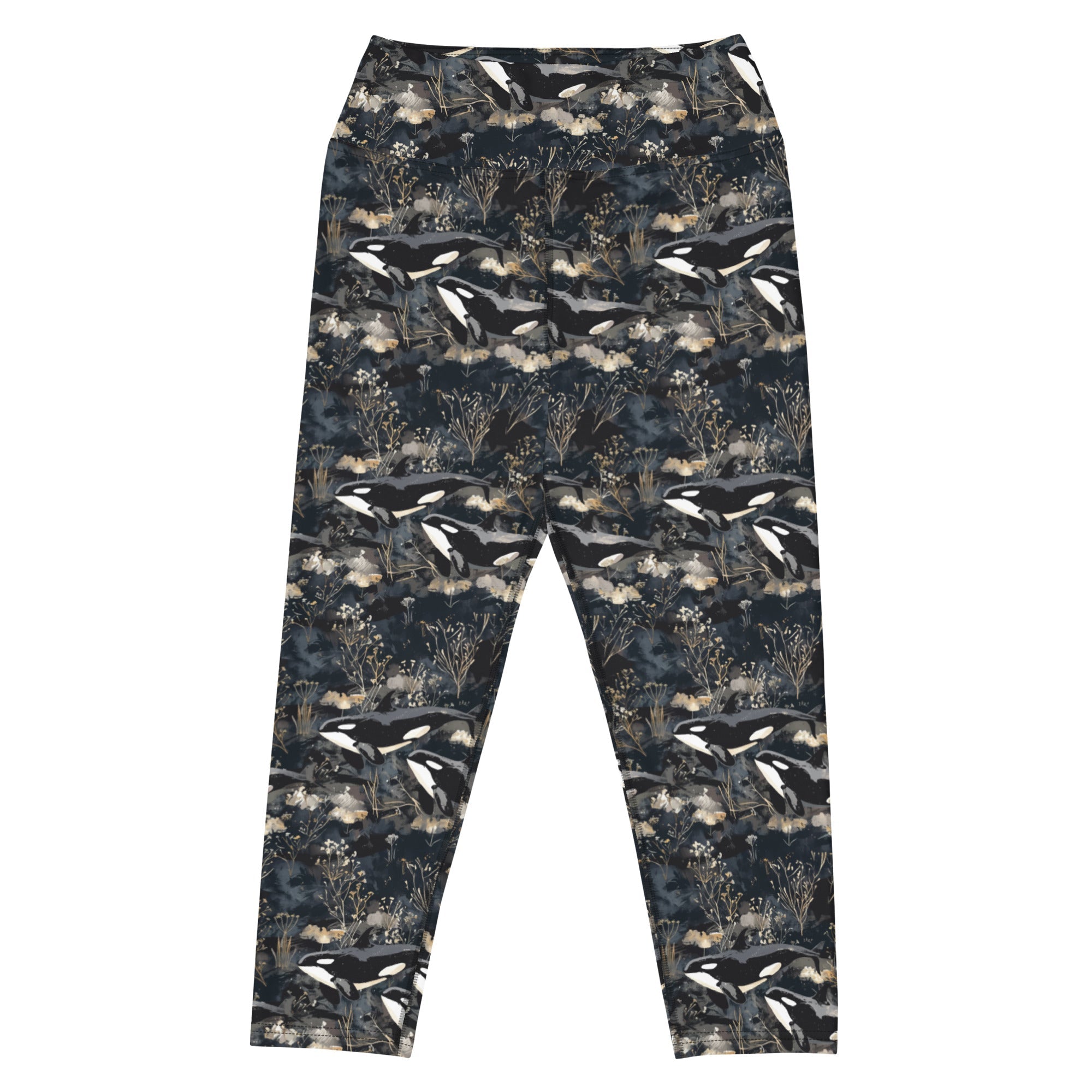 Spotted Eagle Ray Capri Swim Leggings -  - ["leggings","ray","Spotted Eagle Ray","Wildlife","women"]