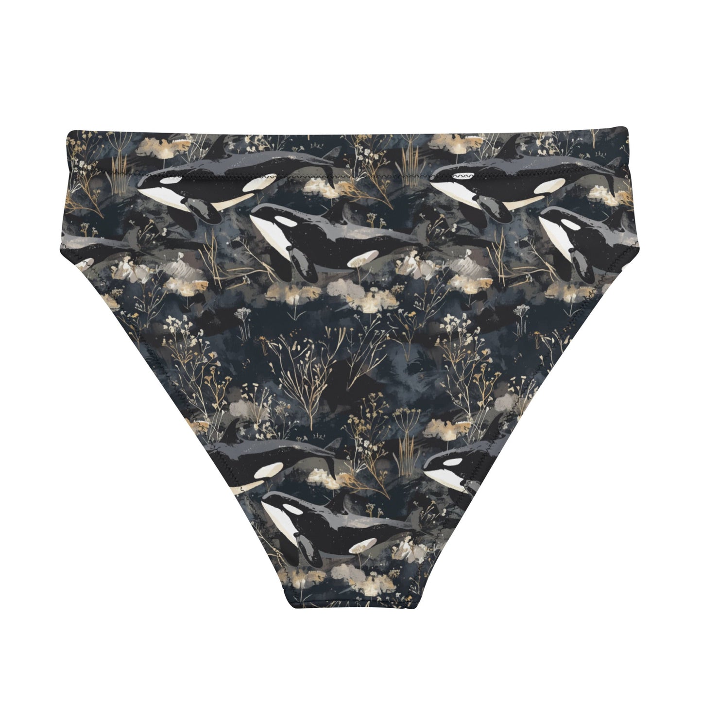 Midnight Orca Eco High-Waisted Bikini Bottom - 