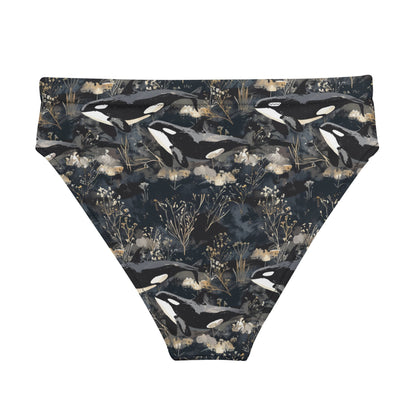 Midnight Orca Eco High-Waisted Bikini Bottom - 