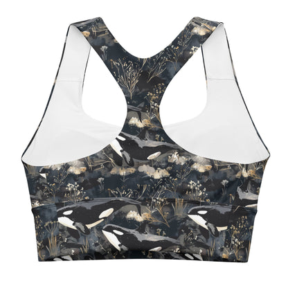 Midnight Orca Eco Sports Bra Top - 