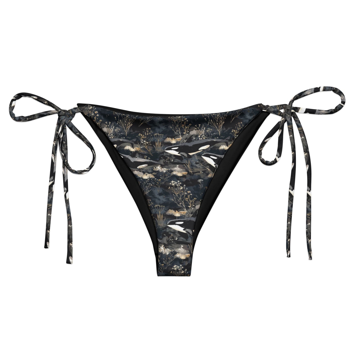 Midnight Orca Eco String Bikini Bottom - 