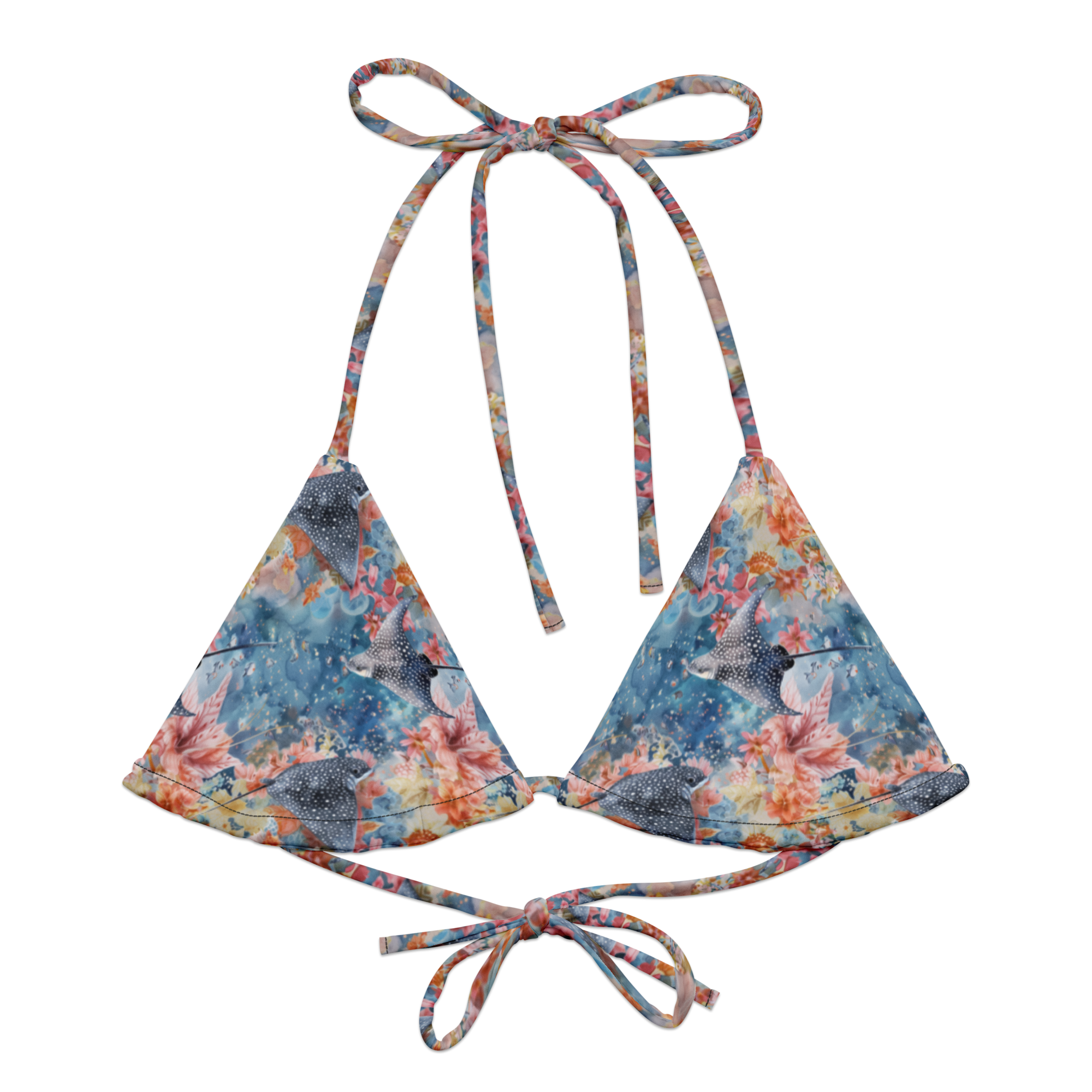 Midnight Orca Eco String Bikini Top -  - ["Midnight Orca","orca","swim","Wildlife","women"]