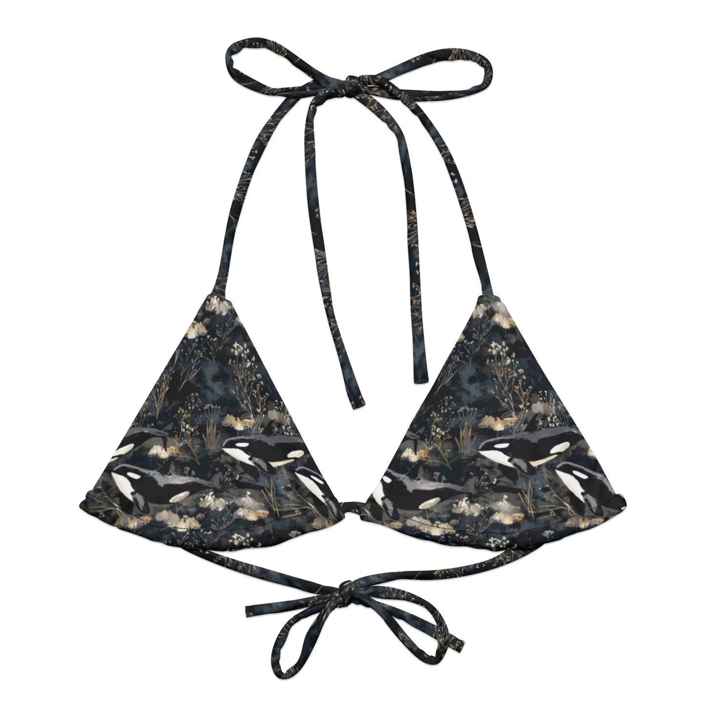 Midnight Orca Eco String Bikini Top - 