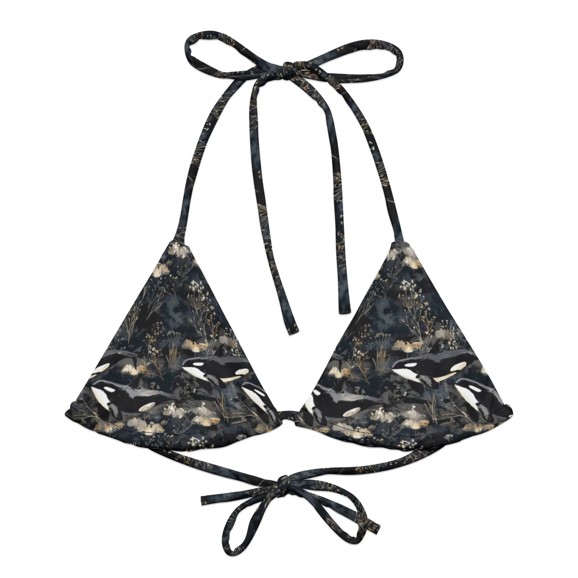 Midnight Orca Eco String Bikini Top - 
