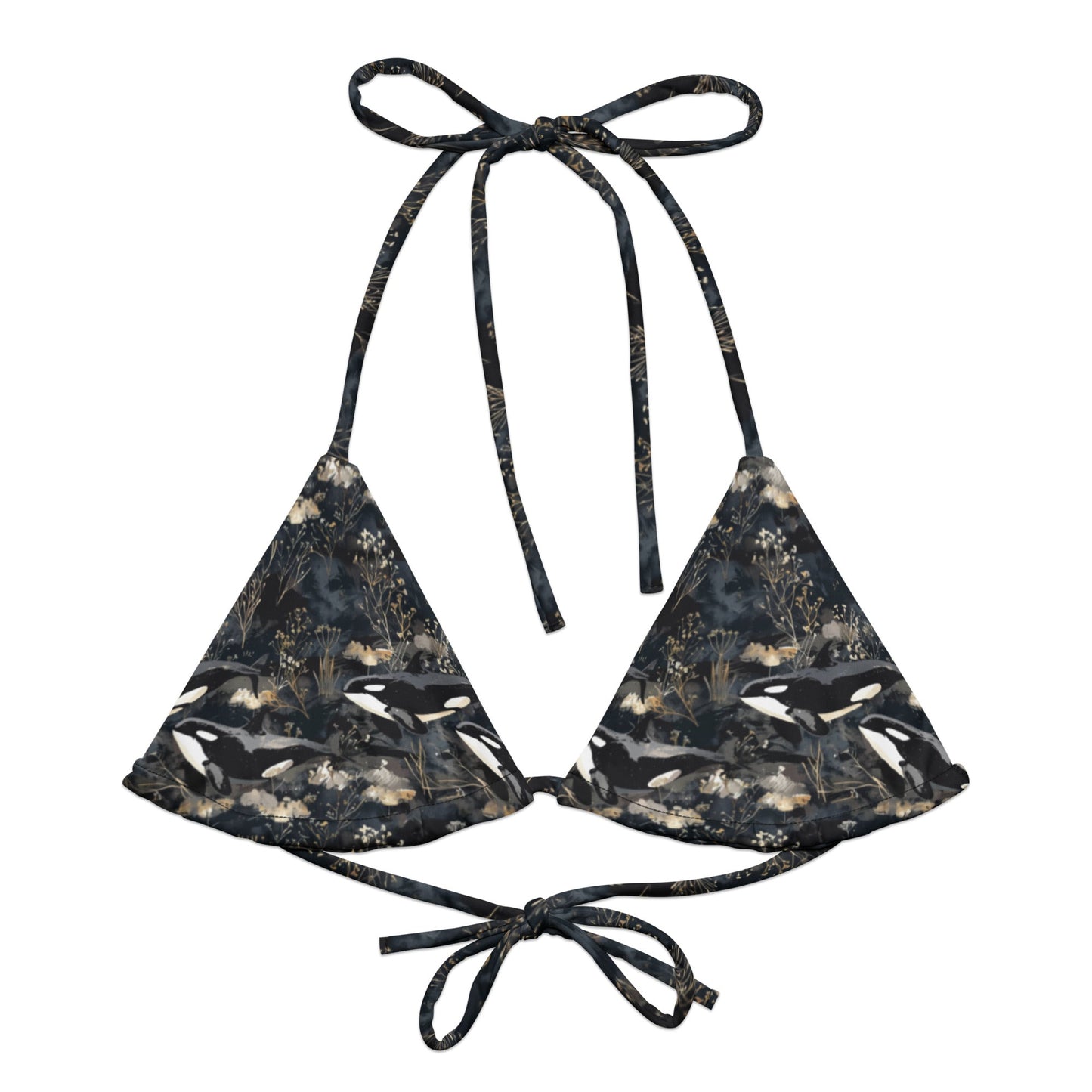 Midnight Orca Eco String Bikini Top - 