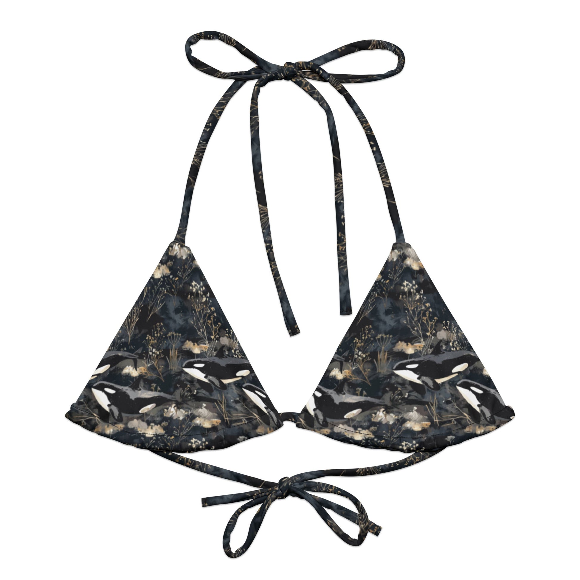 Midnight Orca Eco String Bikini Top - 