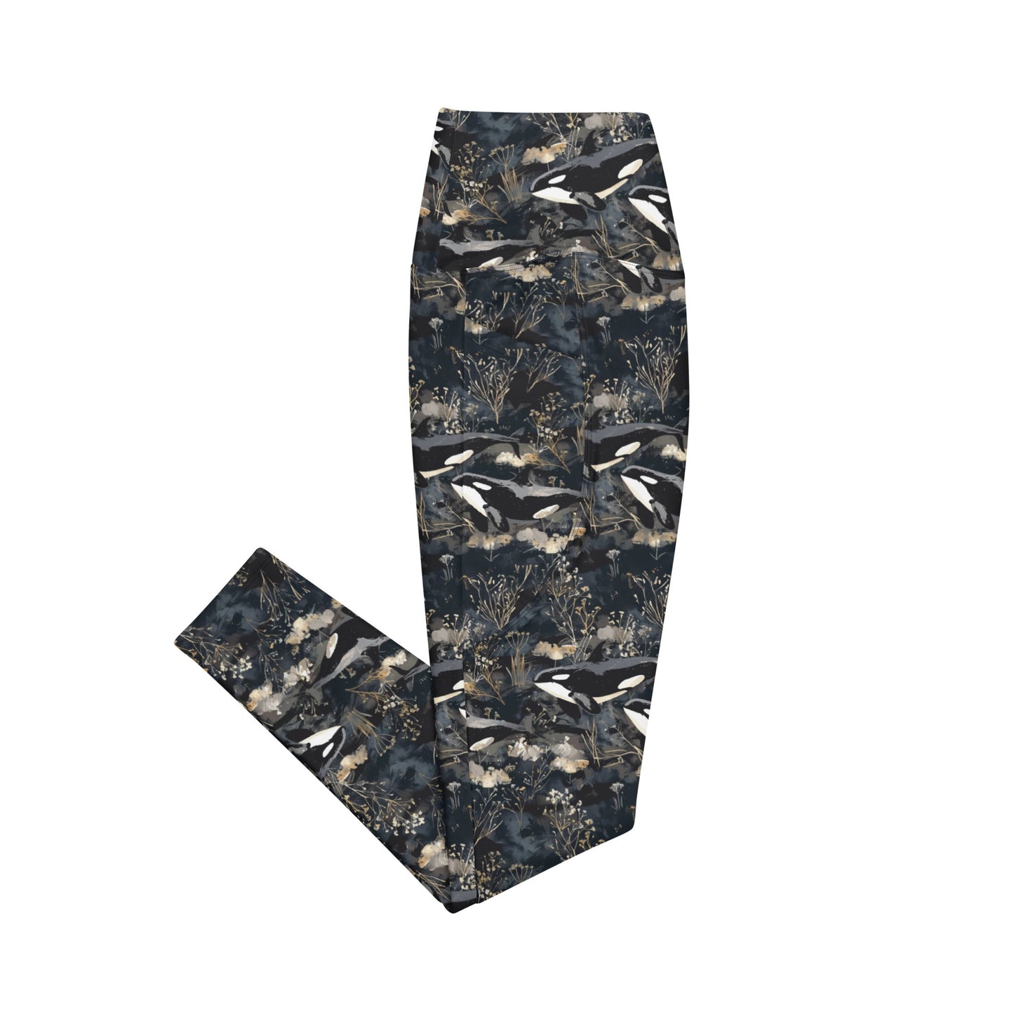 Midnight Orca Eco Swim Leggings With Pockets - 