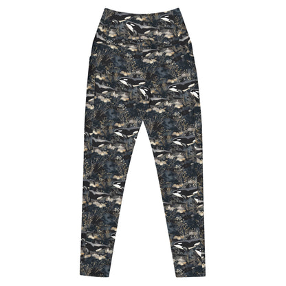 Midnight Orca Eco Swim Leggings With Pockets - 