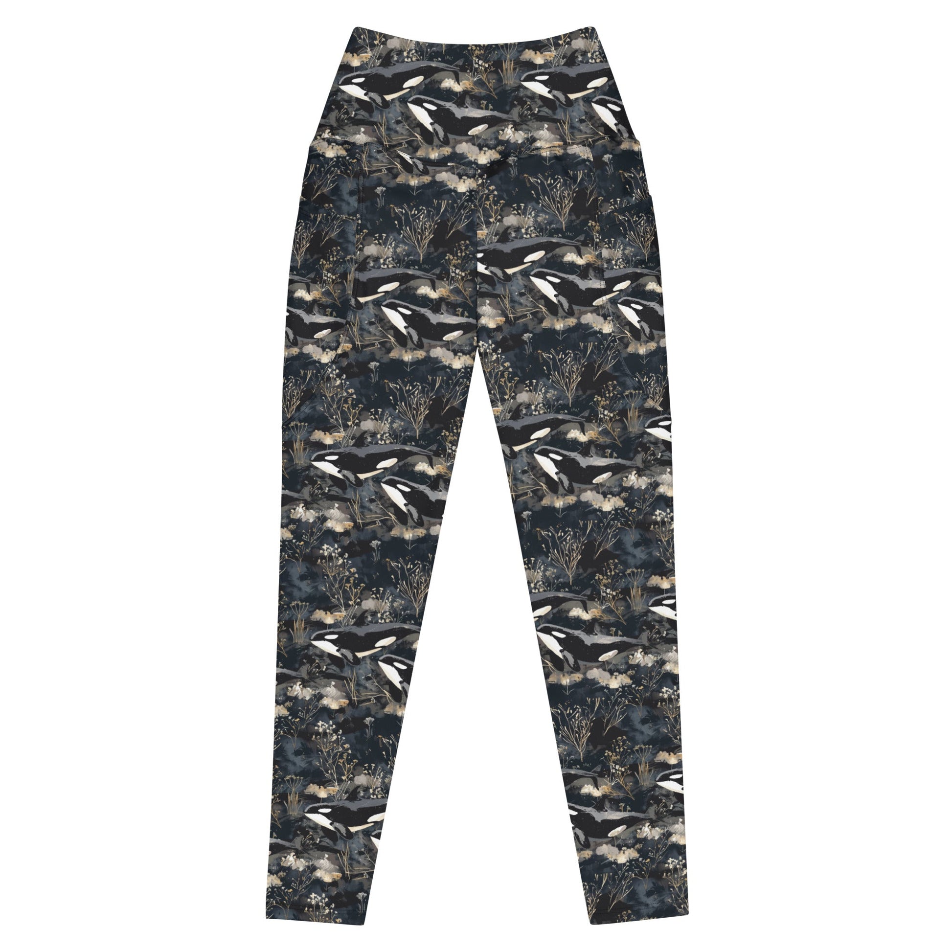 Midnight Orca Eco Swim Leggings With Pockets - 
