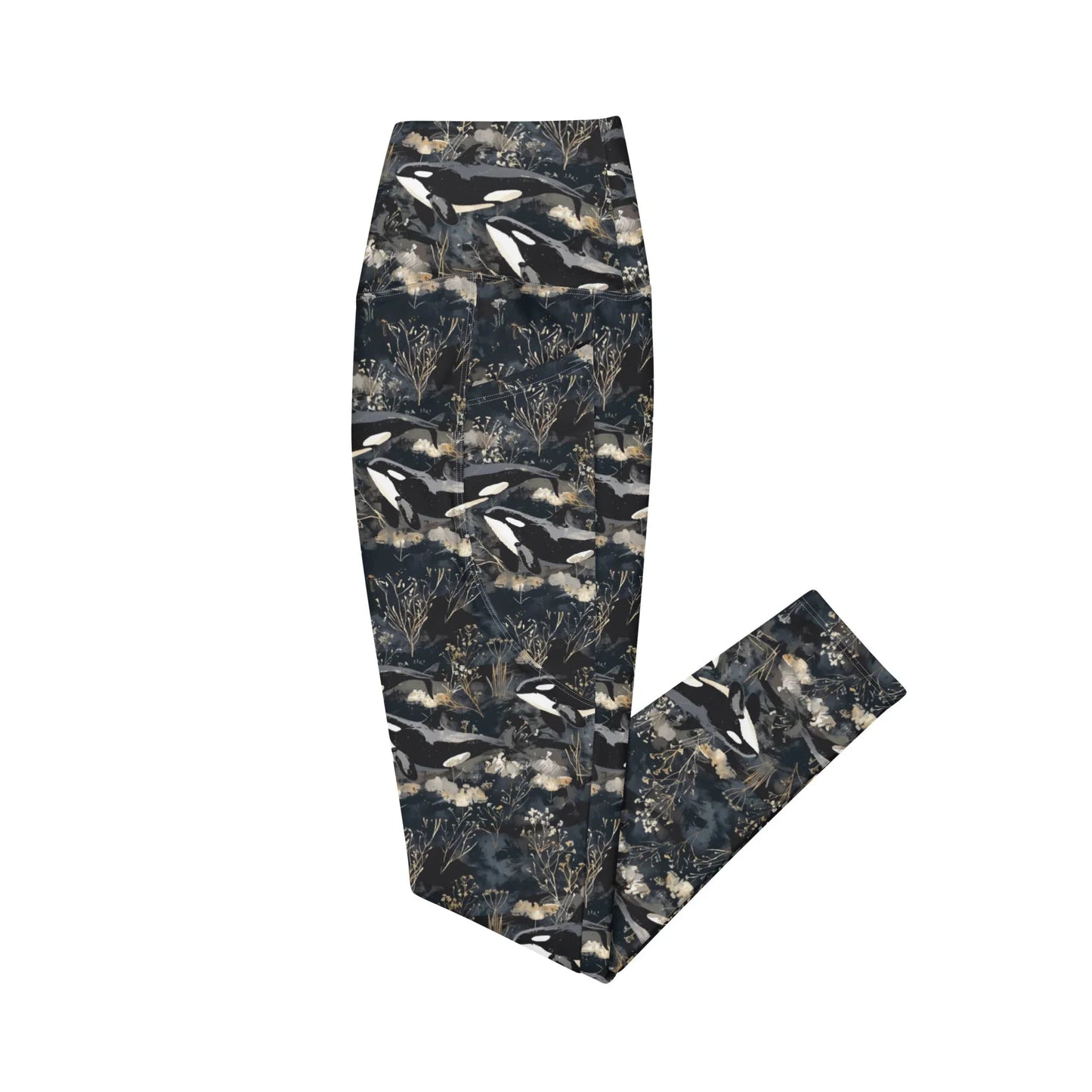 Midnight Orca Eco Swim Leggings With Pockets - 