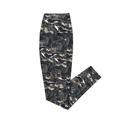 Midnight Orca Eco Swim Leggings With Pockets - 