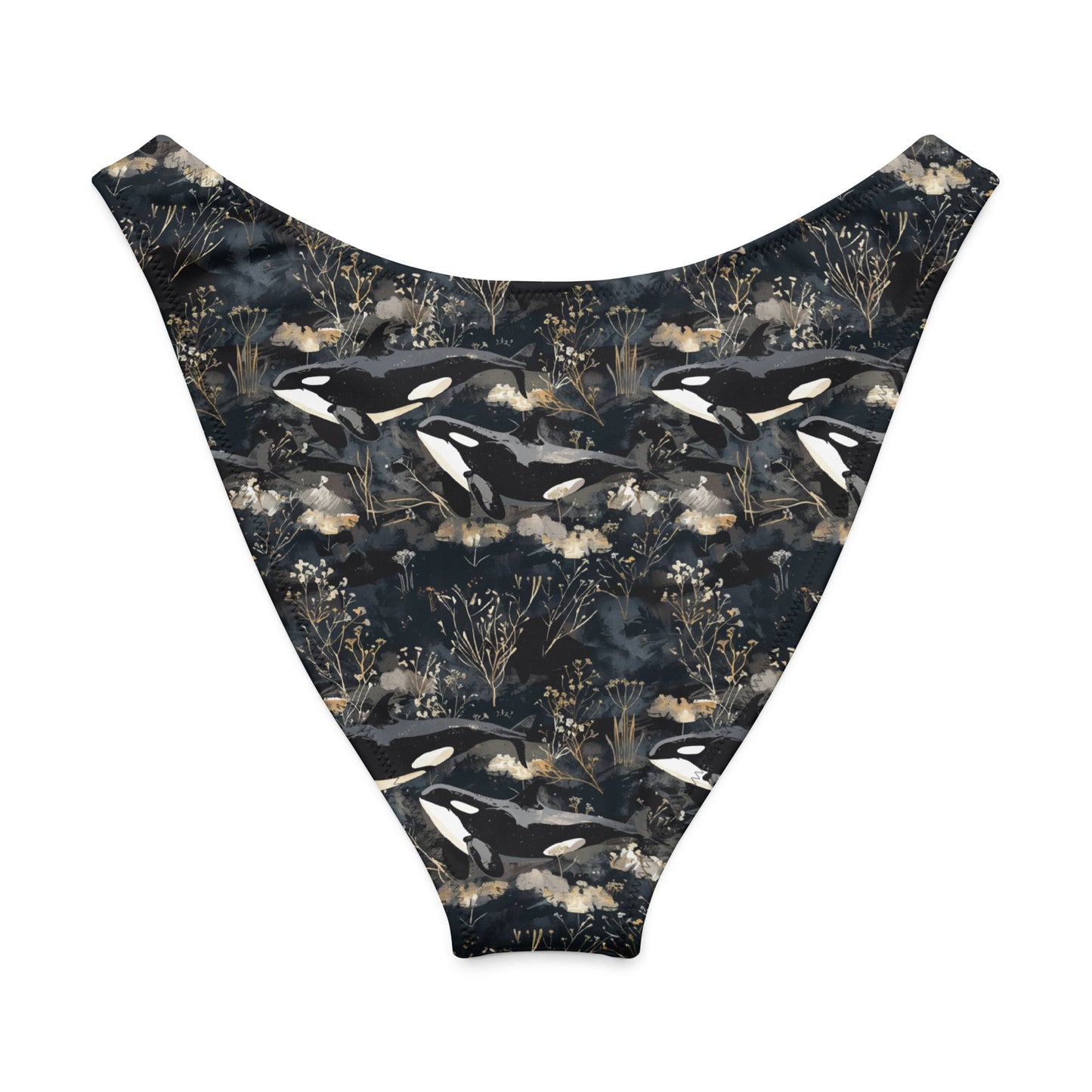 Midnight Orca High-Leg Cheeky Bikini Bottom - 