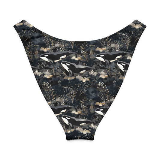 Midnight Orca High-Leg Cheeky Bikini Bottom - 