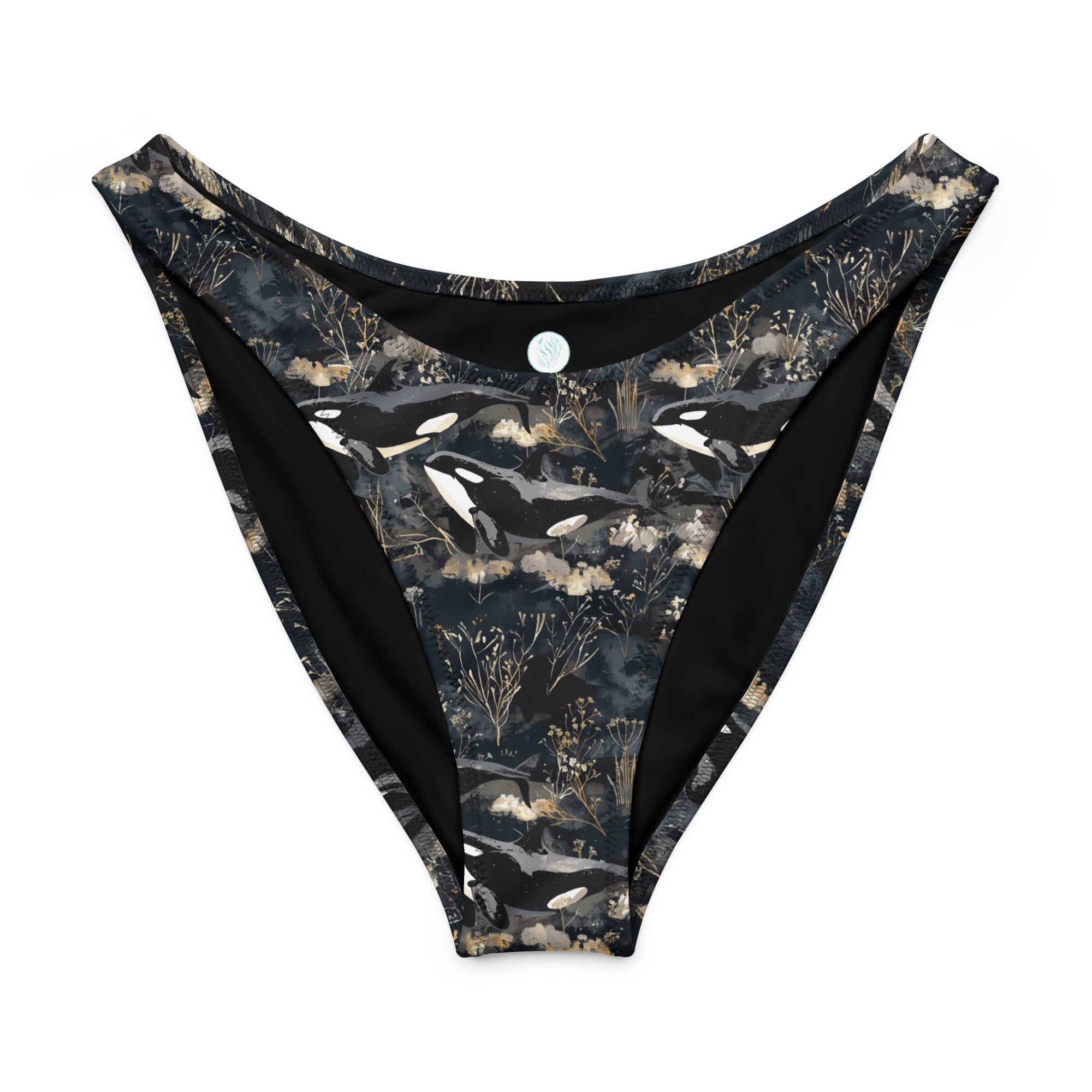 Moonlight Manta Eco High-Leg Cheeky Bikini Bottom -  - ["Moonlight Manta","ray","swim","Wildlife","women"]