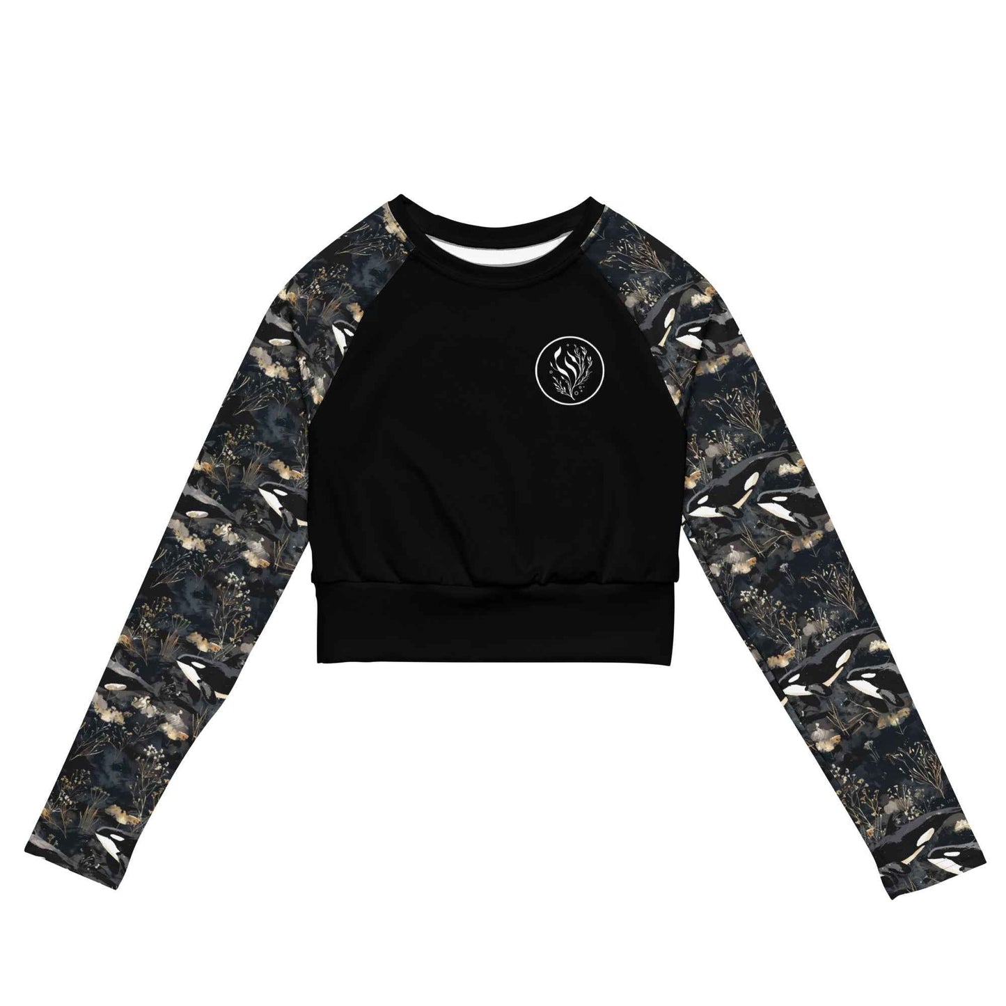 Tropical Reef Fish Eco Cropped Rash Guard Solid - 