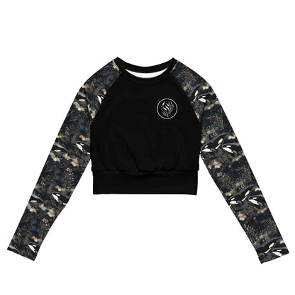 Tropical Reef Fish Eco Cropped Rash Guard Solid - 