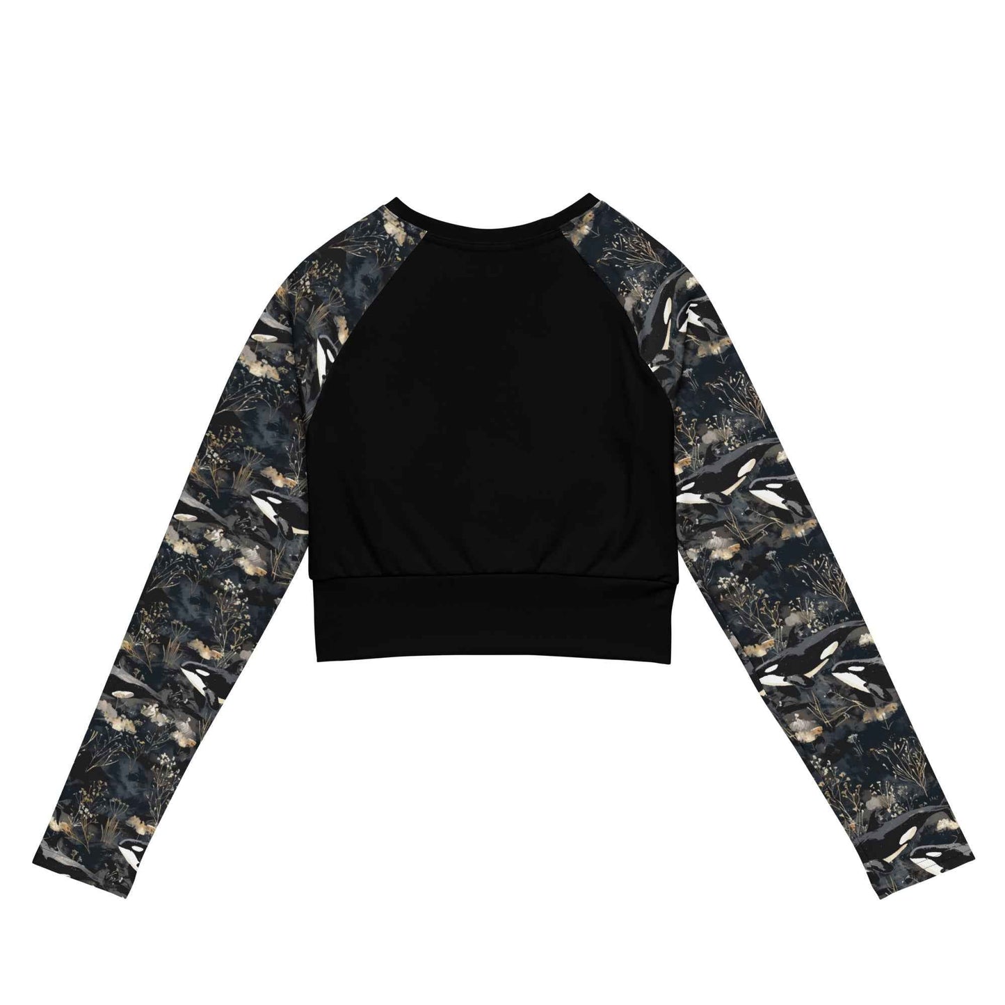 Midnight Orca Eco Cropped Rash Guard Solid - 