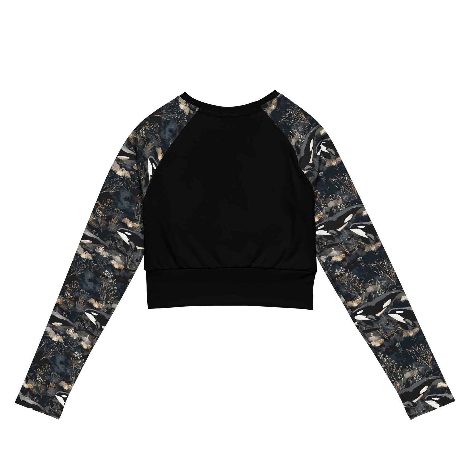 Midnight Orca Eco Cropped Rash Guard Solid - 