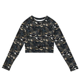 Spotted Eagle Ray Eco Cropped Rash Guard -  - ["rash guard","ray","Spotted Eagle Ray","Wildlife","women"]