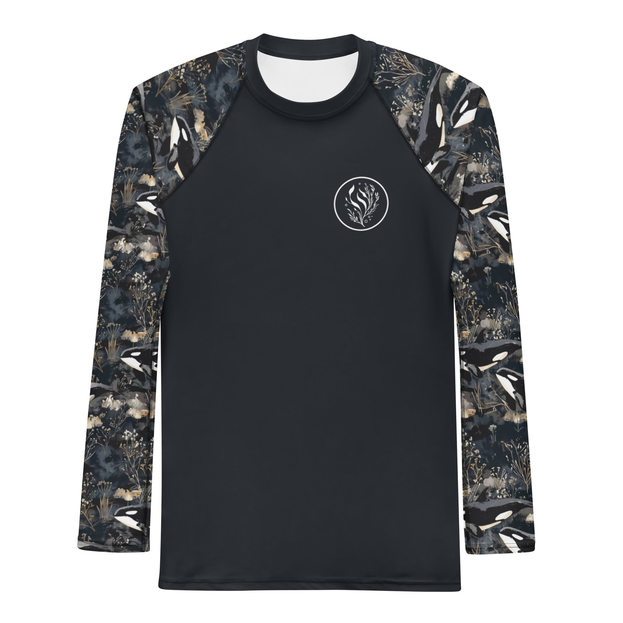 Midnight Orca Men's Rash Guard -  - ["men","Midnight Orca","orca","rash guard","Wildlife"]