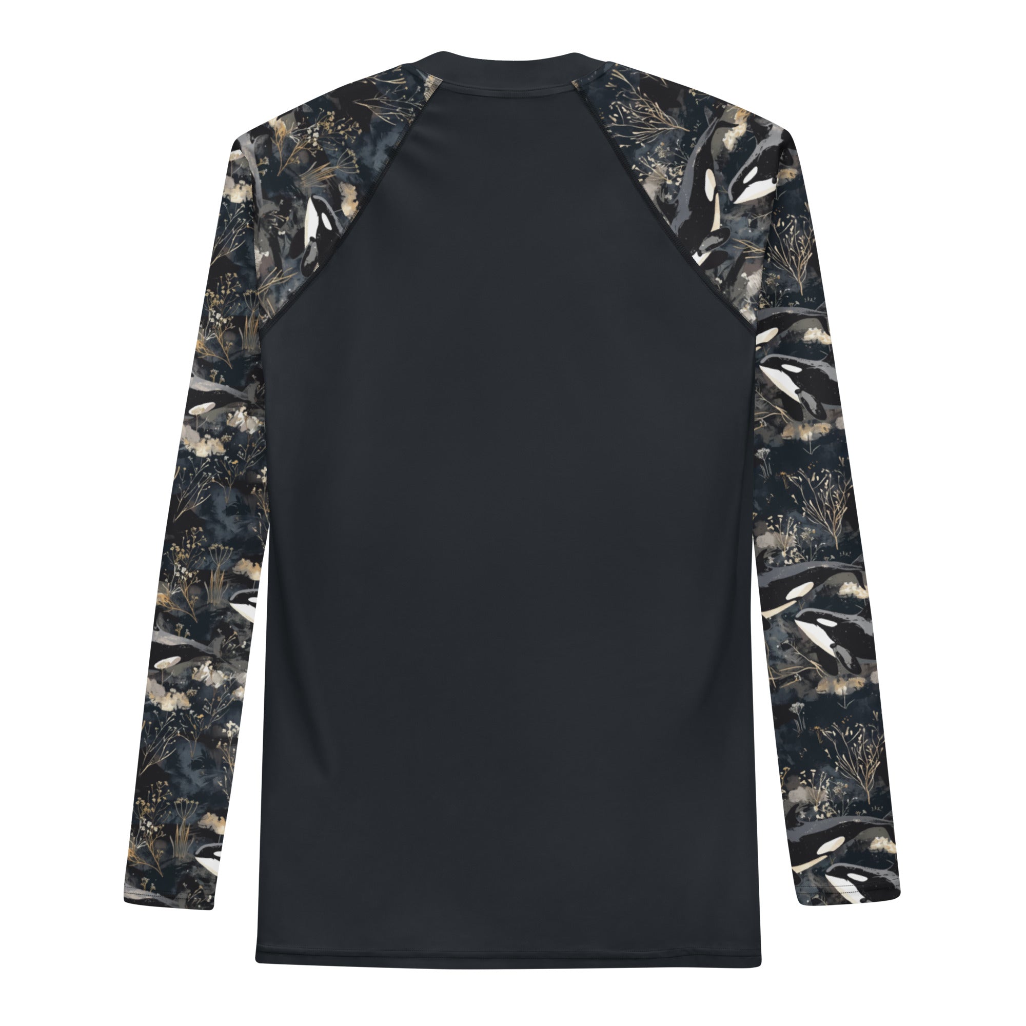 Midnight Orca Men's Rash Guard -  - ["men","Midnight Orca","orca","rash guard","Wildlife"]