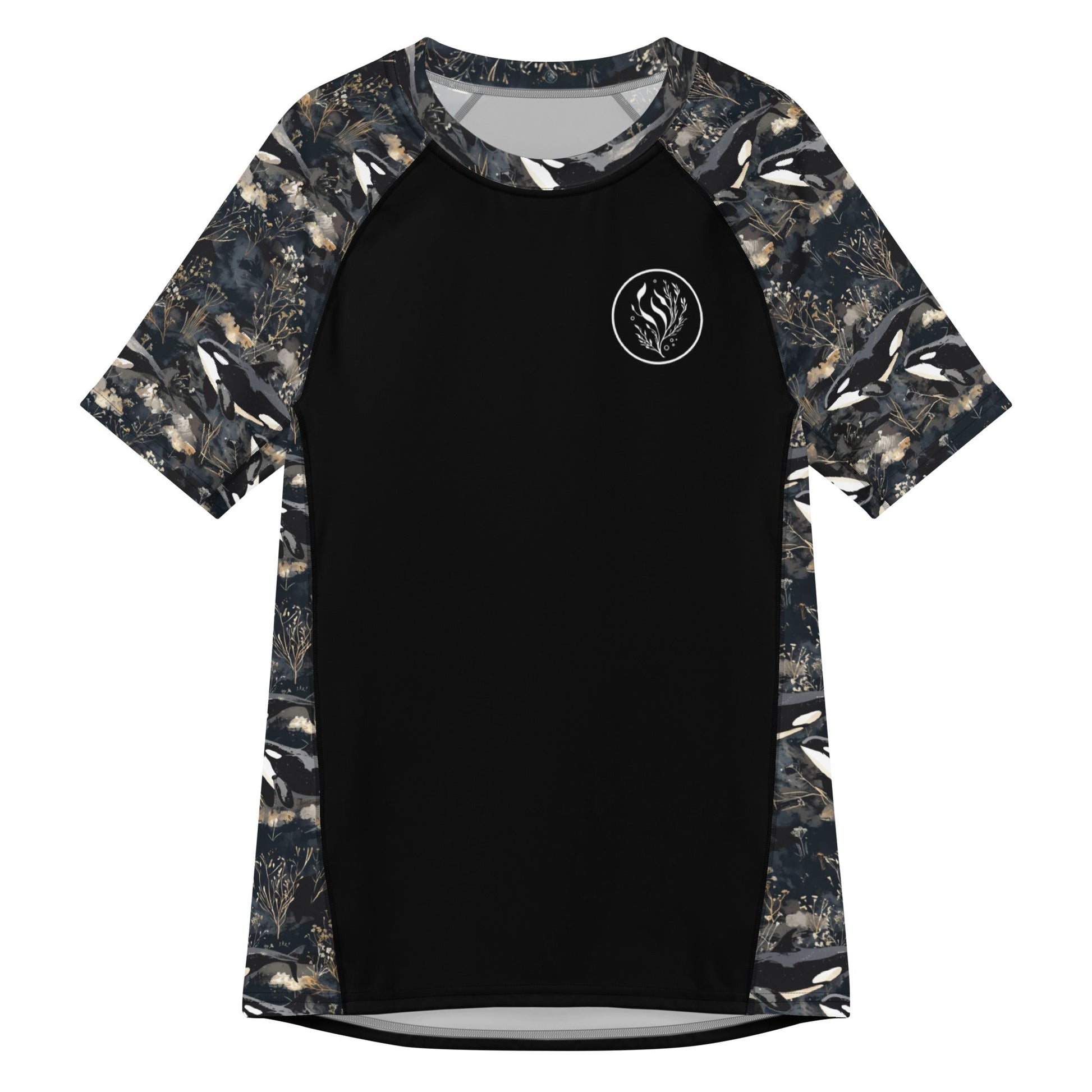 Midnight Orca Men’s Short Sleeve Swim Shirt - 