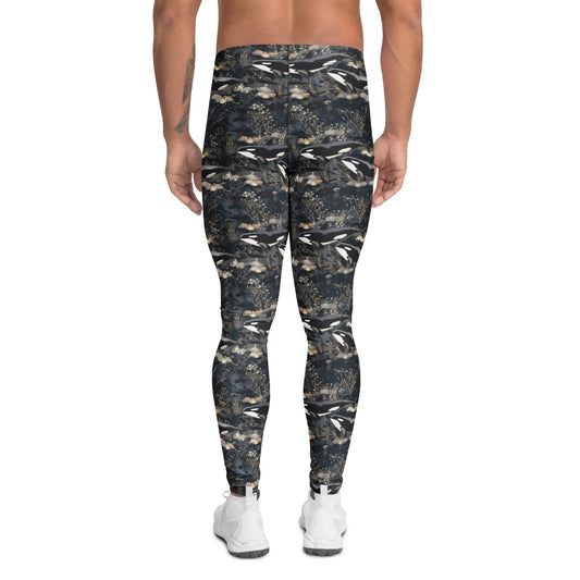 Midnight Orca Men's Swim Leggings - 