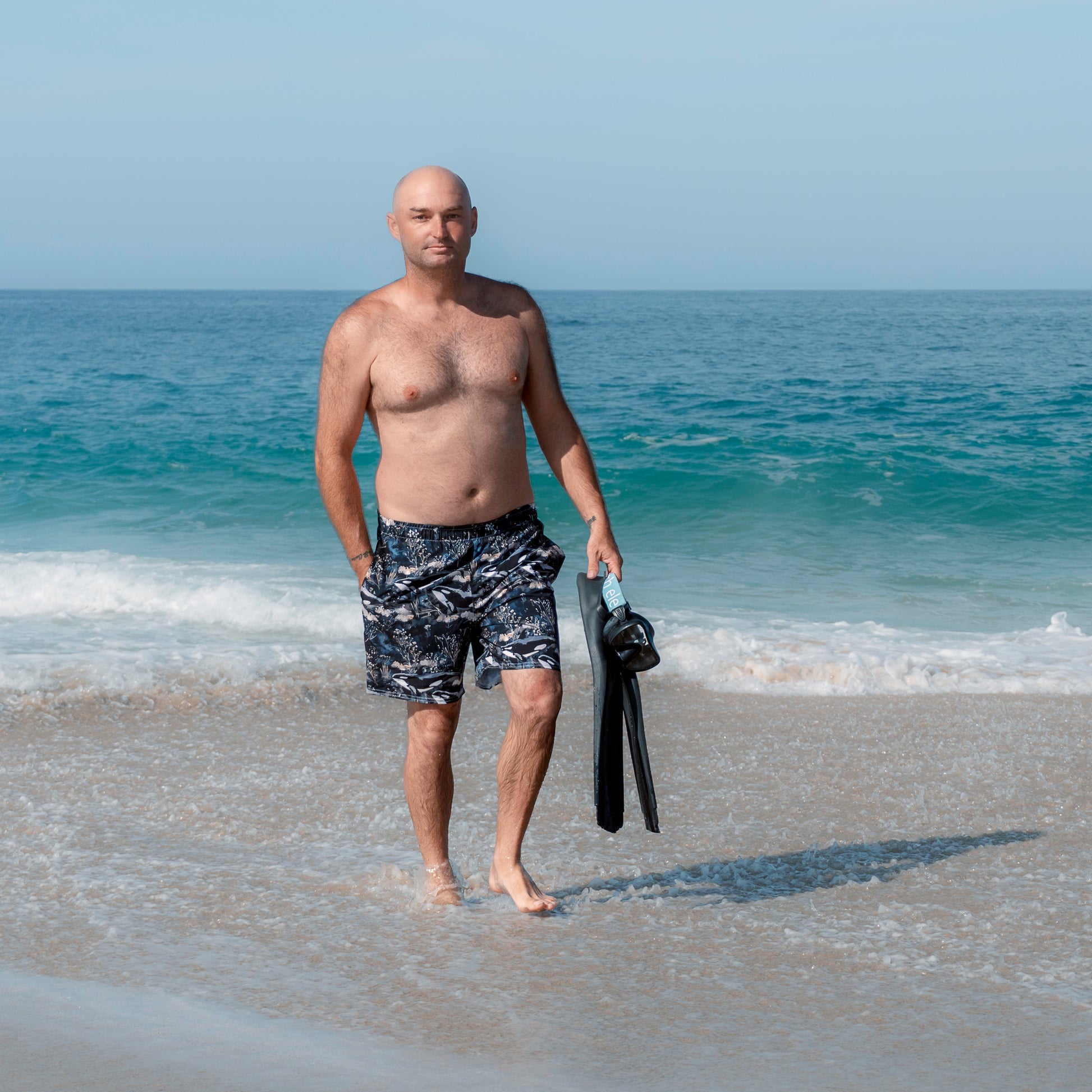 Midnight Orca Men's Swim Trunks - 