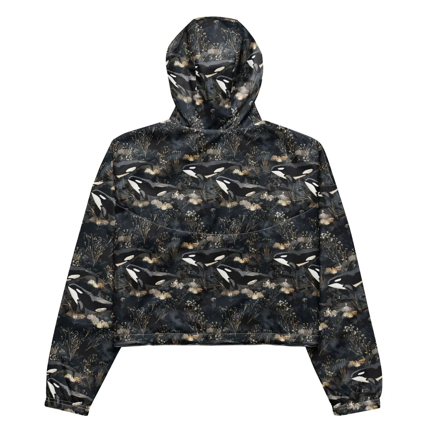 Midnight Orca Women’s cropped Windbreaker - 